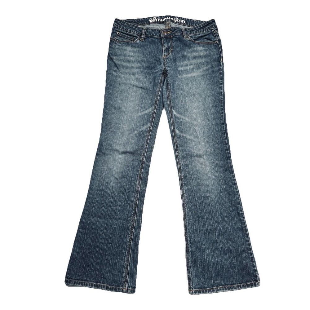 Y2K Bullhead Huntington Flare Jeans 7 (30x29.5) Blue Low Rise Denim Juniors